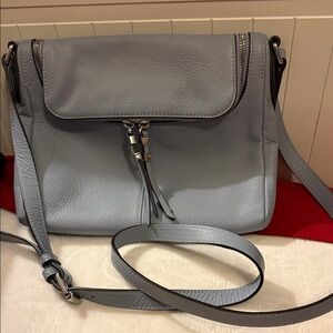 Vince CamutoTuli Crossbody Light Gray Leather Bag